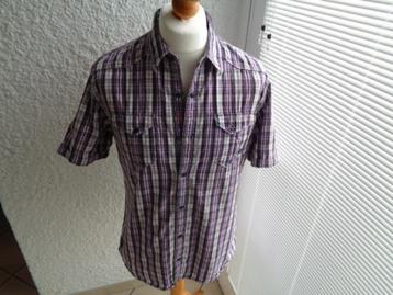 Chemise carreaux violet. Marque: "QS". Taille L beschikbaar voor biedingen