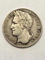 Munt zilver België 1/4 FR Leopold I jaartal 1843 zeldzaam !!, Postzegels en Munten, Munten | België, Zilver, Ophalen of Verzenden