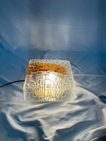 Vintage glazen plafondlamp RZB Zimmermann Bamberg oker glas beschikbaar voor biedingen