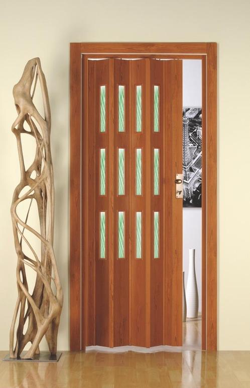 SALE Fortesrl Luciana vouwdeur met glas kleur bruin 88.5x214, Huis en Inrichting, Zetels | Complete zithoeken, Nieuw, Kunststof