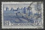 Frankrijk 1938 - Yvert 392 - Stadsmuren van Carcassonne (ST), Timbres & Monnaies, Timbres | Europe | France, Affranchi, Envoi