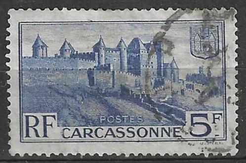 Frankrijk 1938 - Yvert 392 - Stadsmuren van Carcassonne (ST), Timbres & Monnaies, Timbres | Europe | France, Affranchi, Envoi