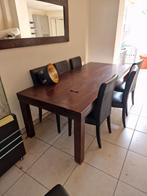 Houten tafel met 7 stoelen, Utilisé, Enlèvement ou Envoi