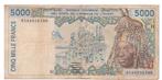 Etats d'Afrique de l'Ouest/Niger, 5000 Francs 1995, Timbres & Monnaies, Envoi, Billets en vrac, Autres pays
