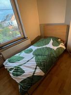 Malm 1 persoonsbed met 1 lade eikenfineer, Huis en Inrichting, Ophalen, 90 cm, Eenpersoons, Bruin