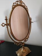 ancien miroir sur pied vintage occasion, Antiek en Kunst, Antiek | Spiegels, Minder dan 100 cm, Minder dan 50 cm, Ophalen, Ovaal
