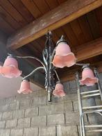 antieke chromen art deco kroonluchter, Antiek en Kunst, Ophalen of Verzenden