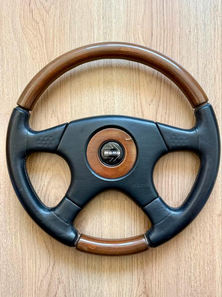 Momo Olympic 3 MAL36 Leren/Hout Stuur VW Golf Jetta MK1 MK2, Autos : Pièces & Accessoires, Commande, Alfa Romeo, Pièces américaines