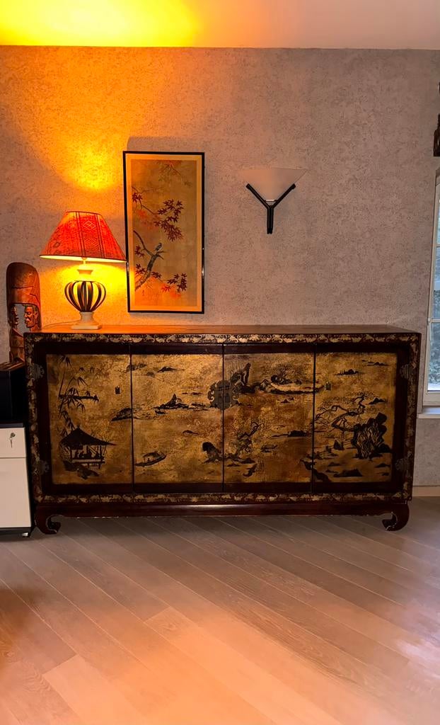 Unieke Tibetaanse dressoir kast- handgemaakt & beschilderd, Ophalen