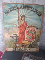 Reclamebord Singer naaimachines, Hasselt 1930, Ophalen of Verzenden, Reclamebord