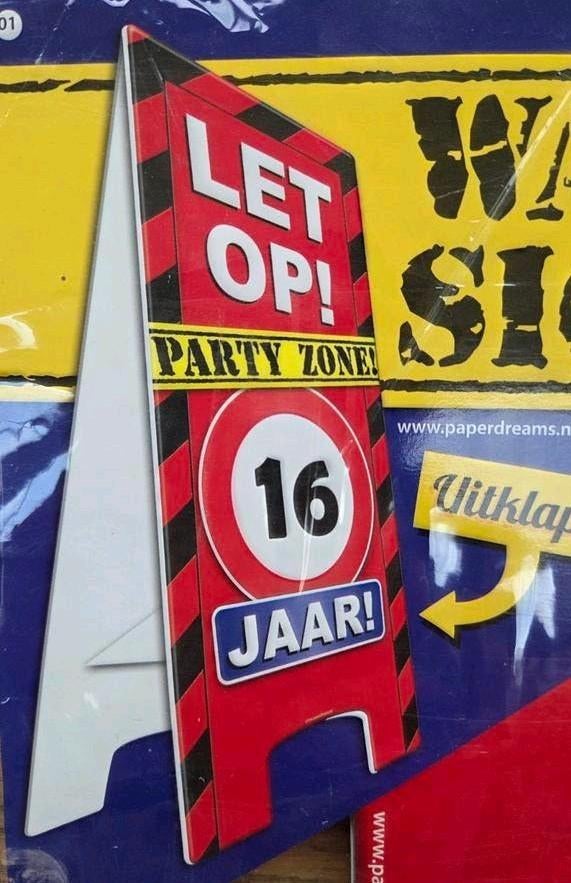 Sweet16-party noodpakket, Ophalen of Verzenden