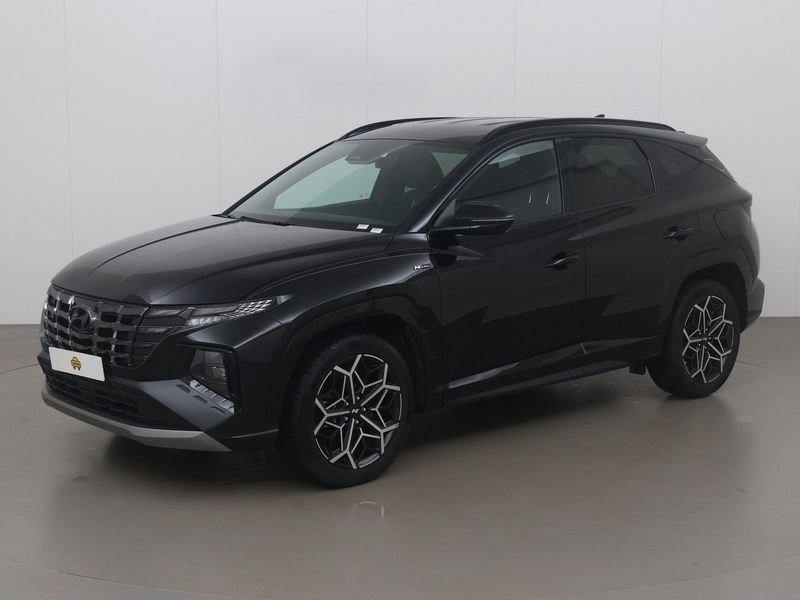 Hyundai Tucson 1.6 t-gdi feel n-line dct 160 AT, Gebruikt, 4 cilinders, Overige bekleding, Zwart