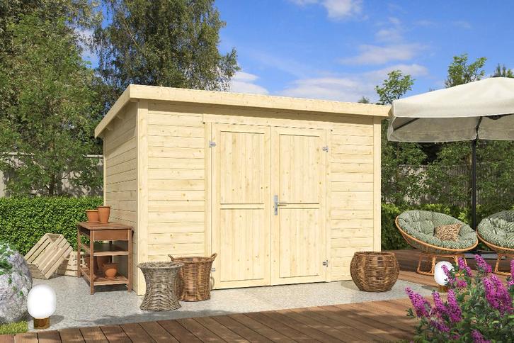 Cabane en rondins Lotta 300x250 en épicéa non traité, Hobby & Loisirs créatifs, Hobby & Loisirs Autre, Neuf, Envoi