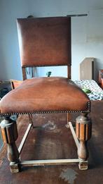 Vintage antieke leren stoelen, 4 stuks, Enlèvement