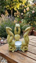 Original Bougeoir Grenouilles Acrobates Yoga kitsh, Jardin & Terrasse, Enlèvement ou Envoi