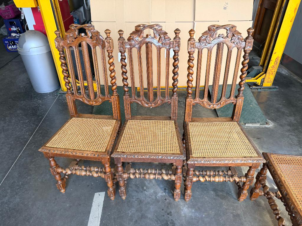 Antieke eetkamerstoelen - set van 6, Antiek en Kunst, Antiek | Meubels | Stoelen en Sofa's, Ophalen