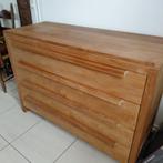 Commode en teck solide et intemporel avec 4 tiroirs., Maison & Meubles, Tables | Tables à manger, Enlèvement, Utilisé, Teck