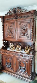 kast met prachtig houtsnijwerk, Ophalen, Gebruikt, Met deur(en), 200 cm of meer