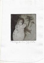 David Desjardijn ets "Moeder met Kind op de Arm", 1979, Verzamelen, Bidprentjes en Rouwkaarten, Ophalen, Bidprentje
