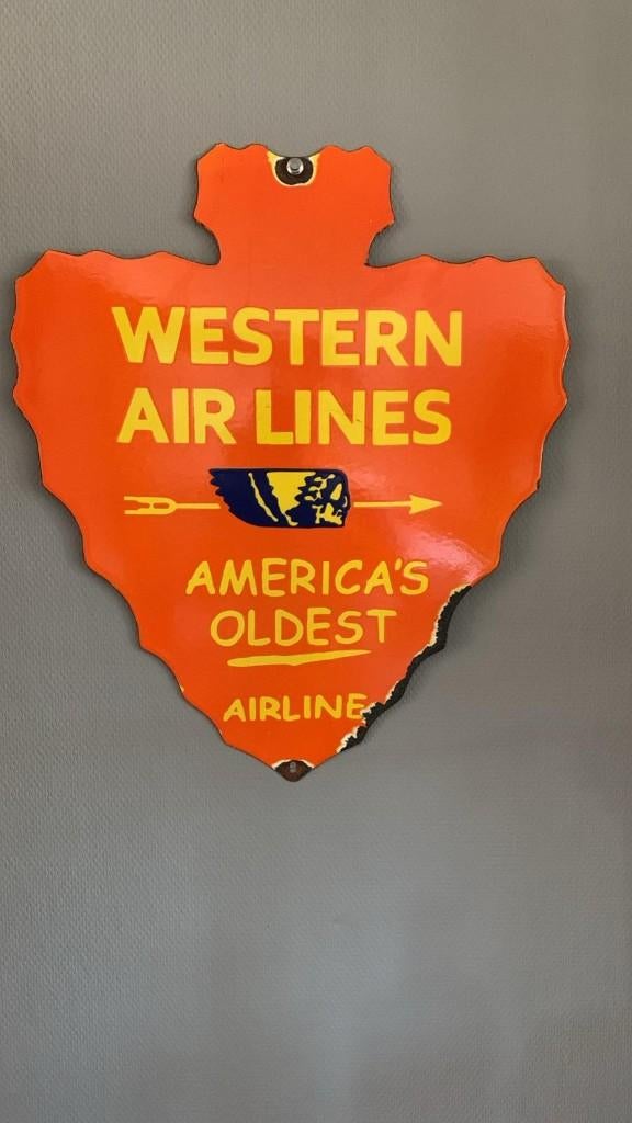 émaille reklame bord, Ophalen, Gebruikt