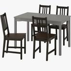 Superbe table à manger avec rallonges plus 4 chaises noires, Maison & Meubles, Tables | Tables à manger, Enlèvement, Comme neuf