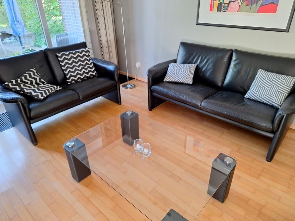 Zwarte lederen zetels (3zit en 2zit), Ophalen