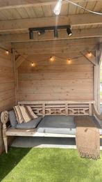 Zeer groot daybed - slaapbank hout stoer sober, Ophalen, Zo goed als nieuw, Hout