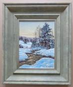 JEAN-JACQUES ROUSSEAU / SAPIN ENNEIGE / OLIEVERF / 38x32cm, Antiquités & Art, Art | Peinture | Classique, Enlèvement ou Envoi