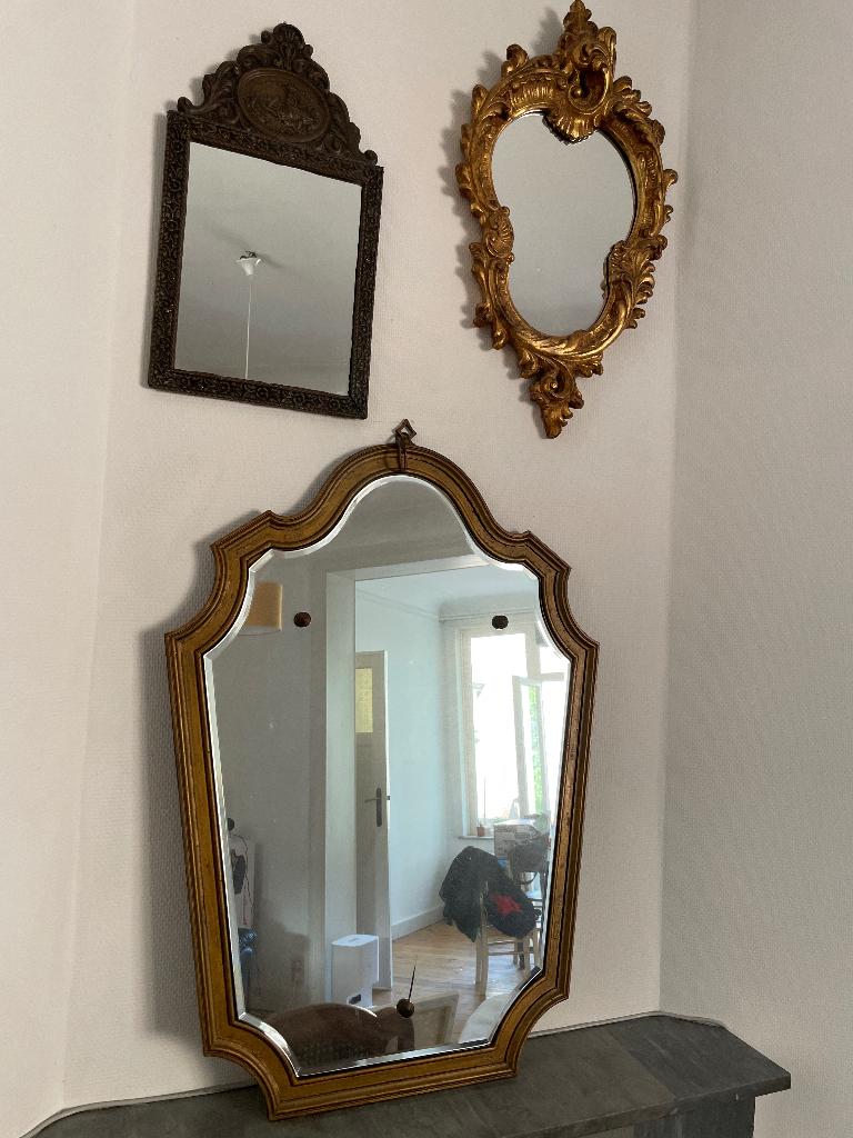 Set de 3 miroirs, Maison & Meubles, Accessoires pour la Maison | Miroirs, Moins de 100 cm, Enlèvement, Utilisé, Moins de 50 cm
