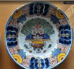 Polychroon Pauwenstaartbord DELFT - jaren 1800, Enlèvement