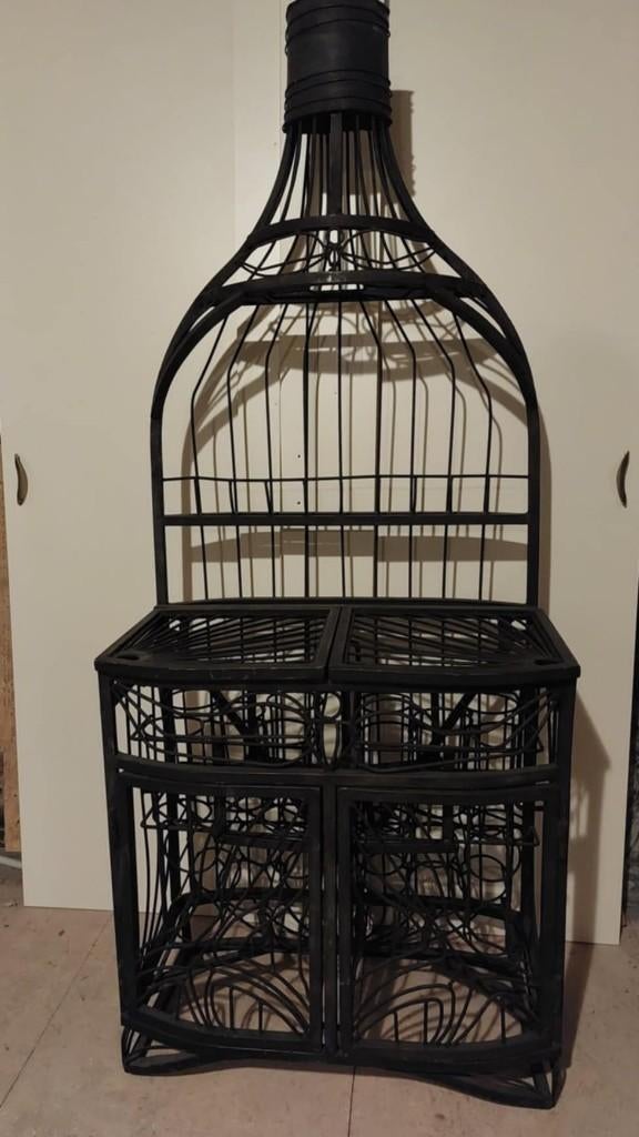 Prachtig smeedijzeren antiek wijnrek, Ophalen, Zo goed als nieuw