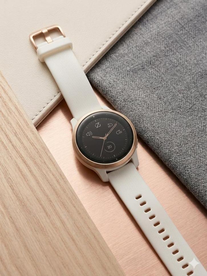 Garmin vívoactive 4S Smartwatch, Handtassen en Accessoires, Smartwatches, Zo goed als nieuw, Roze, GPS, Ophalen of Verzenden