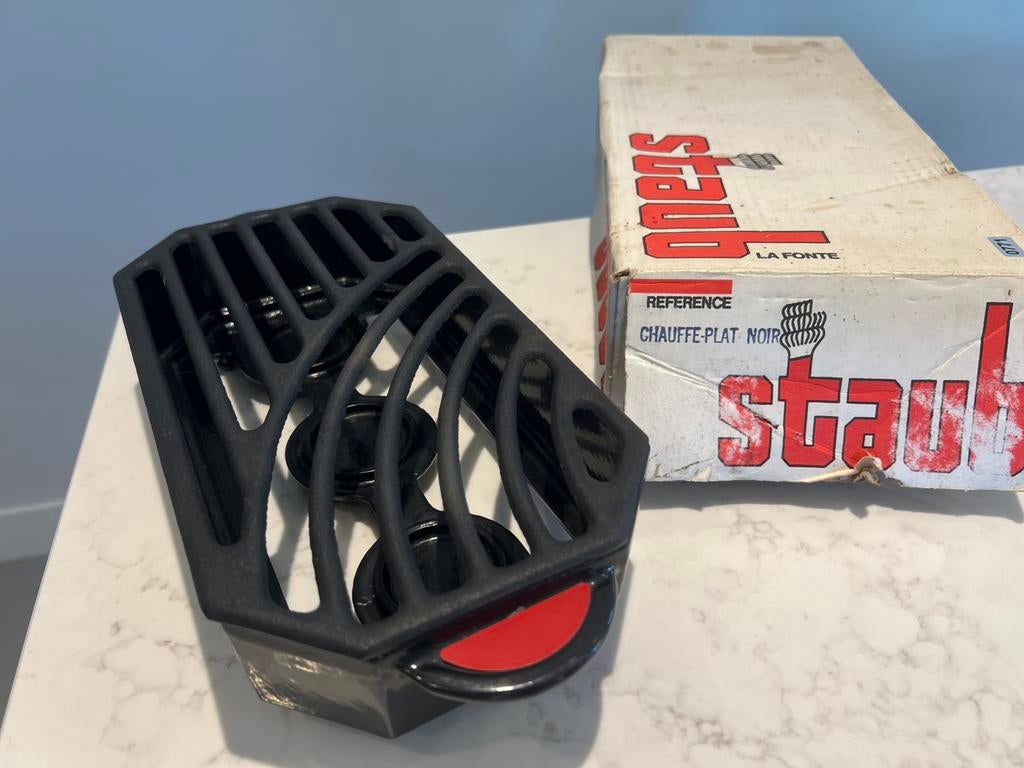 Gietijzeren Staub Rechaud als nieuw, Overige typen, Ophalen of Verzenden, Zo goed als nieuw, Zwart