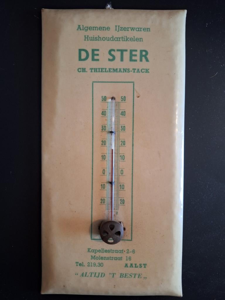 Oude thermometer De Ster Aalst, Verzamelen, Ophalen