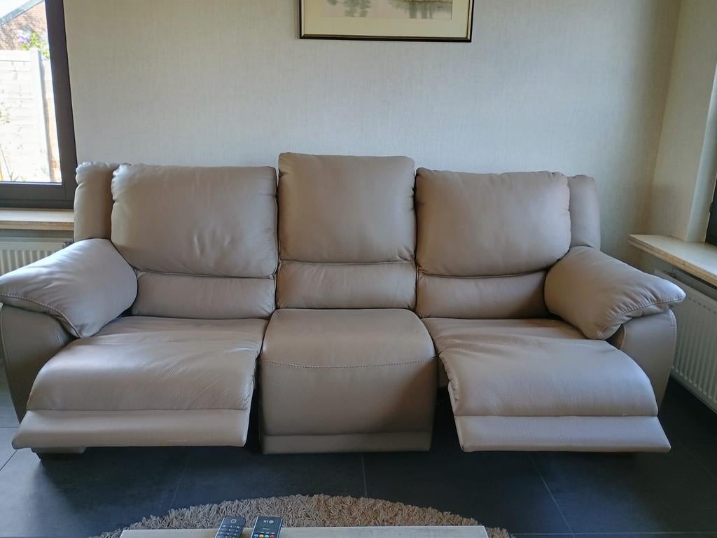 Max Davina lederen salon, 3 zit met 2xrelax , en 2 zit, Enlèvement