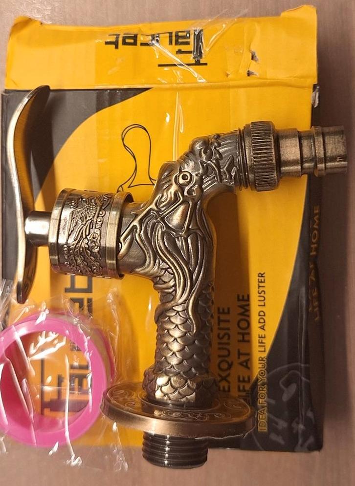 Prachtige Decoratieve Tuinkraan - Draak (Antiek Look), Jardin & Terrasse, Robinets d'extérieur, Envoi