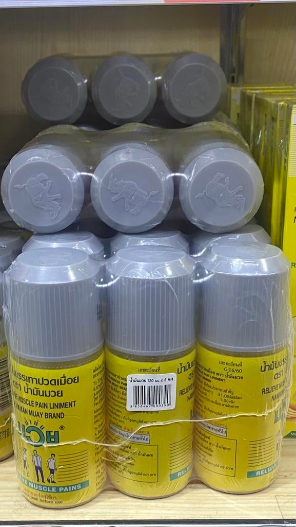 Namman Muay Thai Oil Liminent 120ml. 3-pack, Ophalen of Verzenden, Nieuw