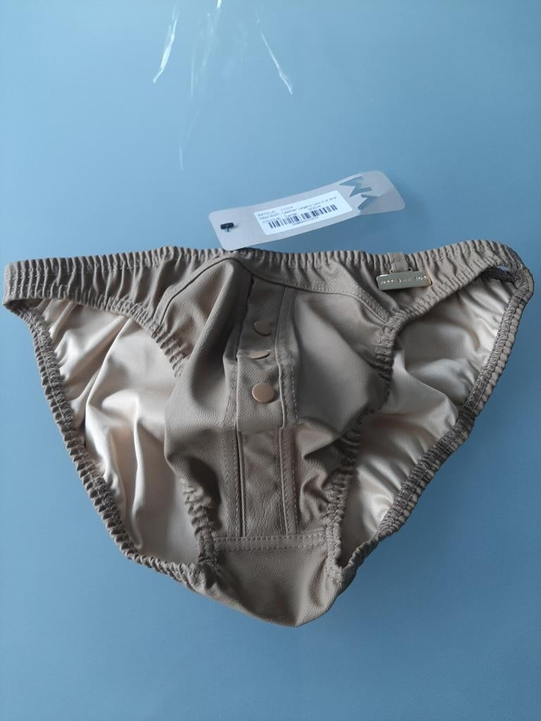 Sexy lederen  slip Modus Vivendi maat Medium  nieuw, Ophalen of Verzenden, Beige, Modus Vivendi, Slip