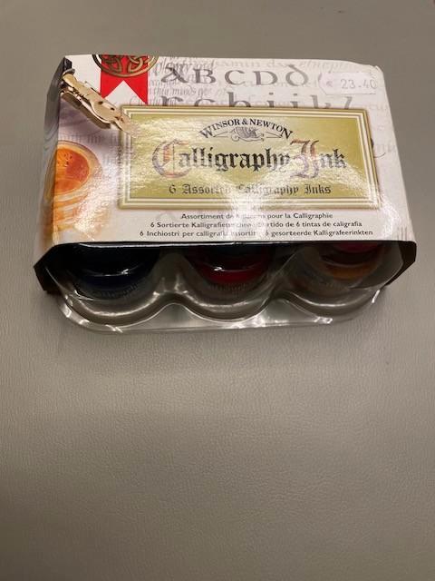 Winsor & Newton Calligraphy Ink set – 6 kleuren NIEUW, Hobby en Vrije tijd, Tekenen, Nieuw, Overige typen, Ophalen of Verzenden