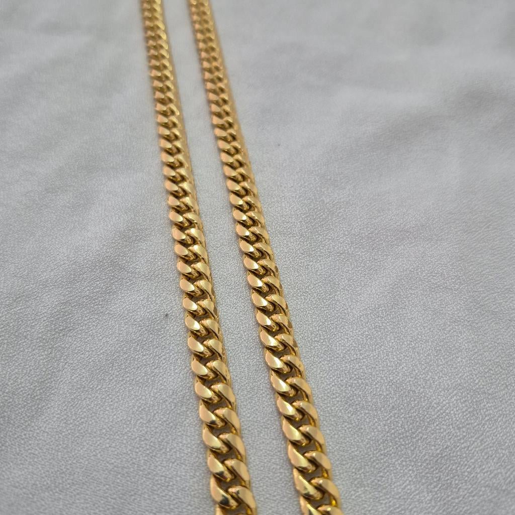 14 karaat goud cuban ketting, Bijoux, Sacs & Beauté, Colliers, Enlèvement, Comme neuf, Or, Or