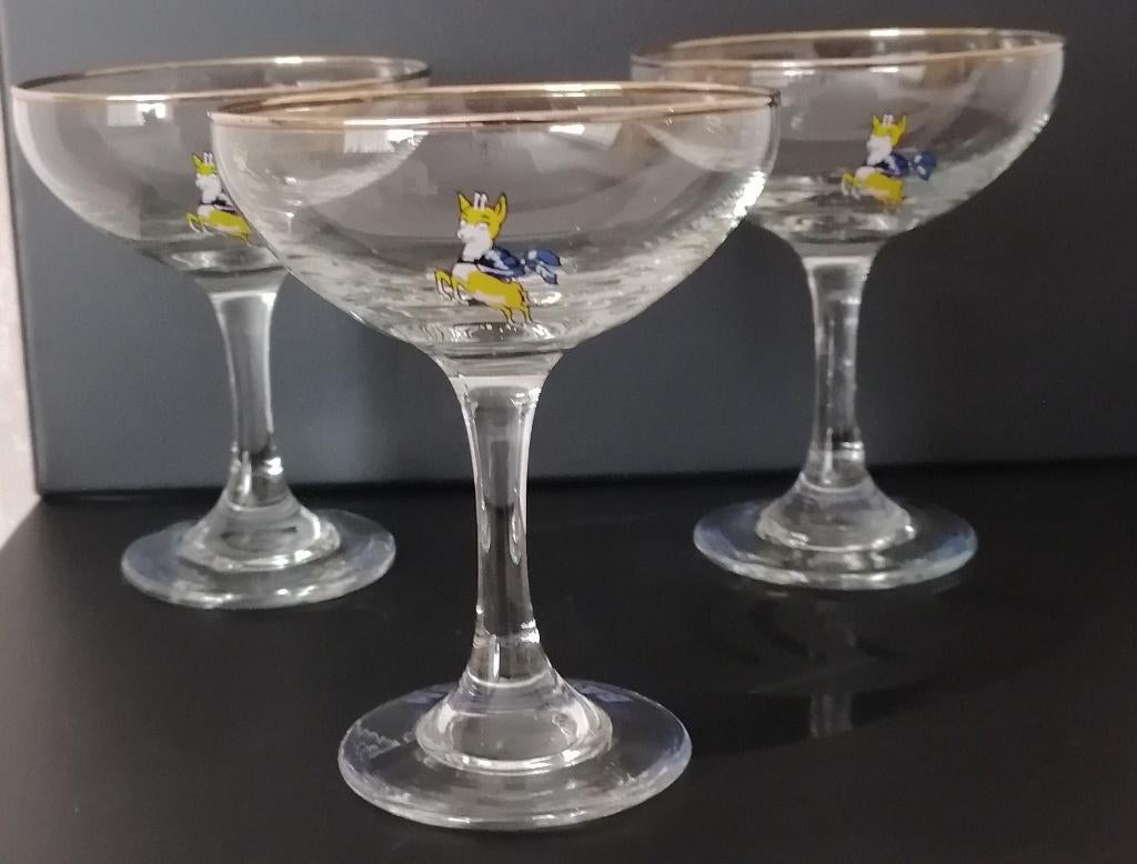 Babycham glazen 6 stuks, Enlèvement, Comme neuf, Autres types