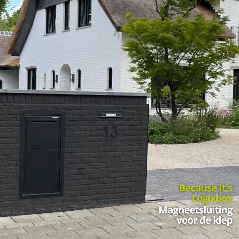 Logixbox - Pakketbrievenbus - Complete set - Inbouw -- ACTIE, Tuin en Terras, Brievenbussen, Nieuw, Staande brievenbus, Staal