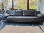 Canapé 3 places en cuir noir, Enlèvement, Comme neuf, Cuir, Modern