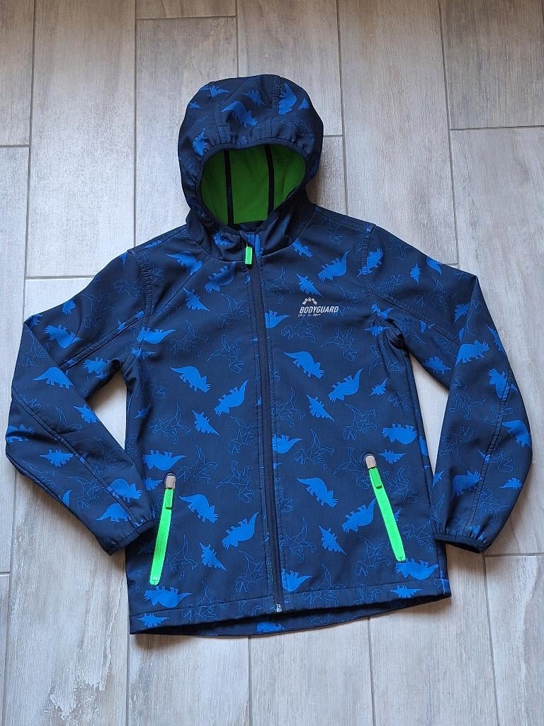 ★ M140 - Softshell jas Dino, Enfants & Bébés, Vêtements enfant | Taille 140, Enlèvement ou Envoi, Utilisé, Garçon, Manteau