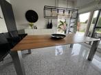 Eettafel + salontafel notenhout, Huis en Inrichting, Ophalen, Gebruikt
