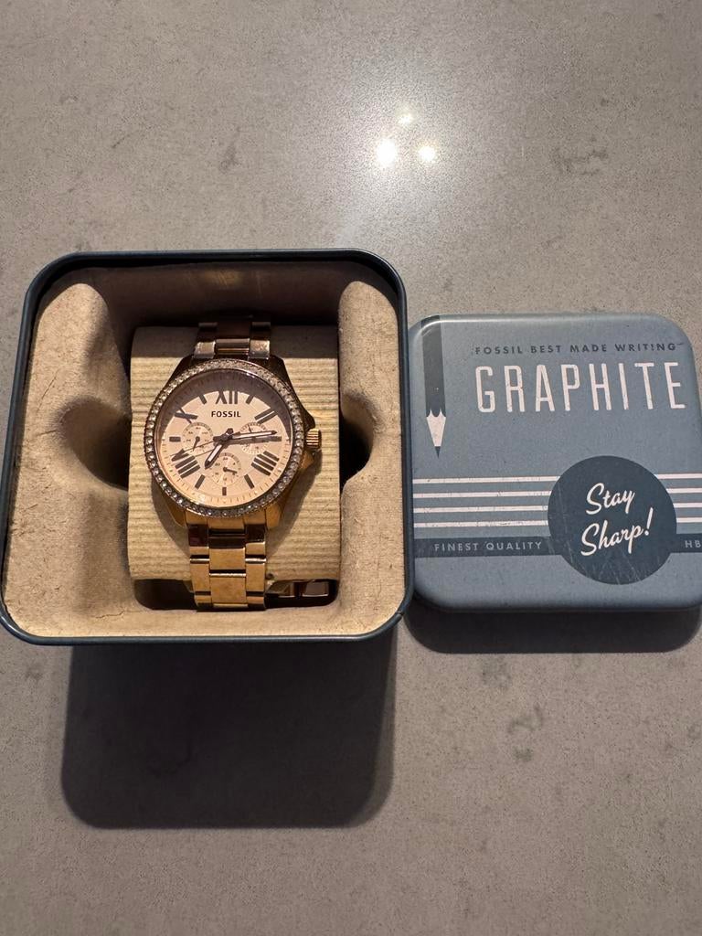 Fossil Rosegold Watch Cecile Stainless Steel AM4483, Bijoux, Sacs & Beauté, Montres | Femmes, Montre-bracelet, Enlèvement ou Envoi