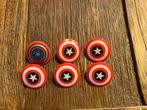 Lego schilden captain america 6 stuks / 450-P2, Verzenden, Zo goed als nieuw, Losse stenen, Lego