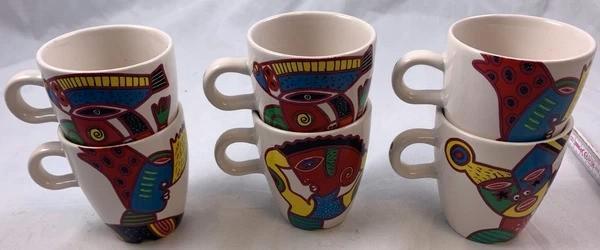 Douw Egberts Nikolai Carels Clemens Briels 6x Senseo Mok DE, Huis en Inrichting, Keuken | Servies, Zo goed als nieuw, Kop(pen) en/of Schotel(s)