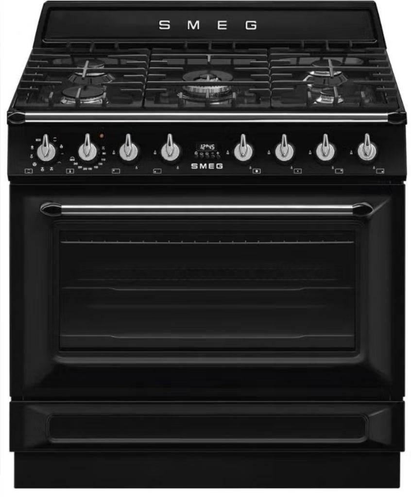 Smeg gasfornuis TR90 zwart Victoria reeks, Ophalen