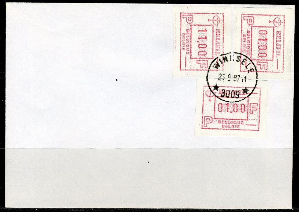 (B) ATM60 Envelop - Relifil Set 1-1-11 BEF, Ophalen of Verzenden, Gestempeld, Met envelop